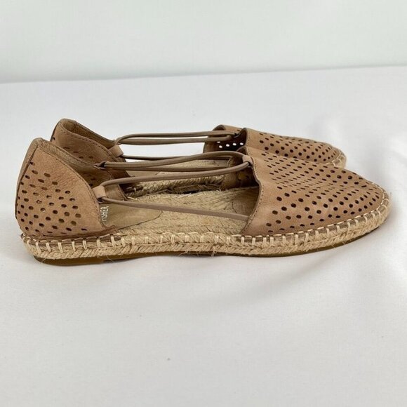 Eileen Fisher Lee 2 Slip On Espadrille Size 8 Latte Jute Foodbed - Picture 3 of 11